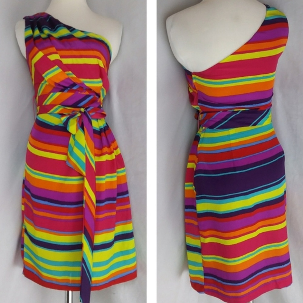 Maurices multicolored one-shoulder Mini Dress (size M)